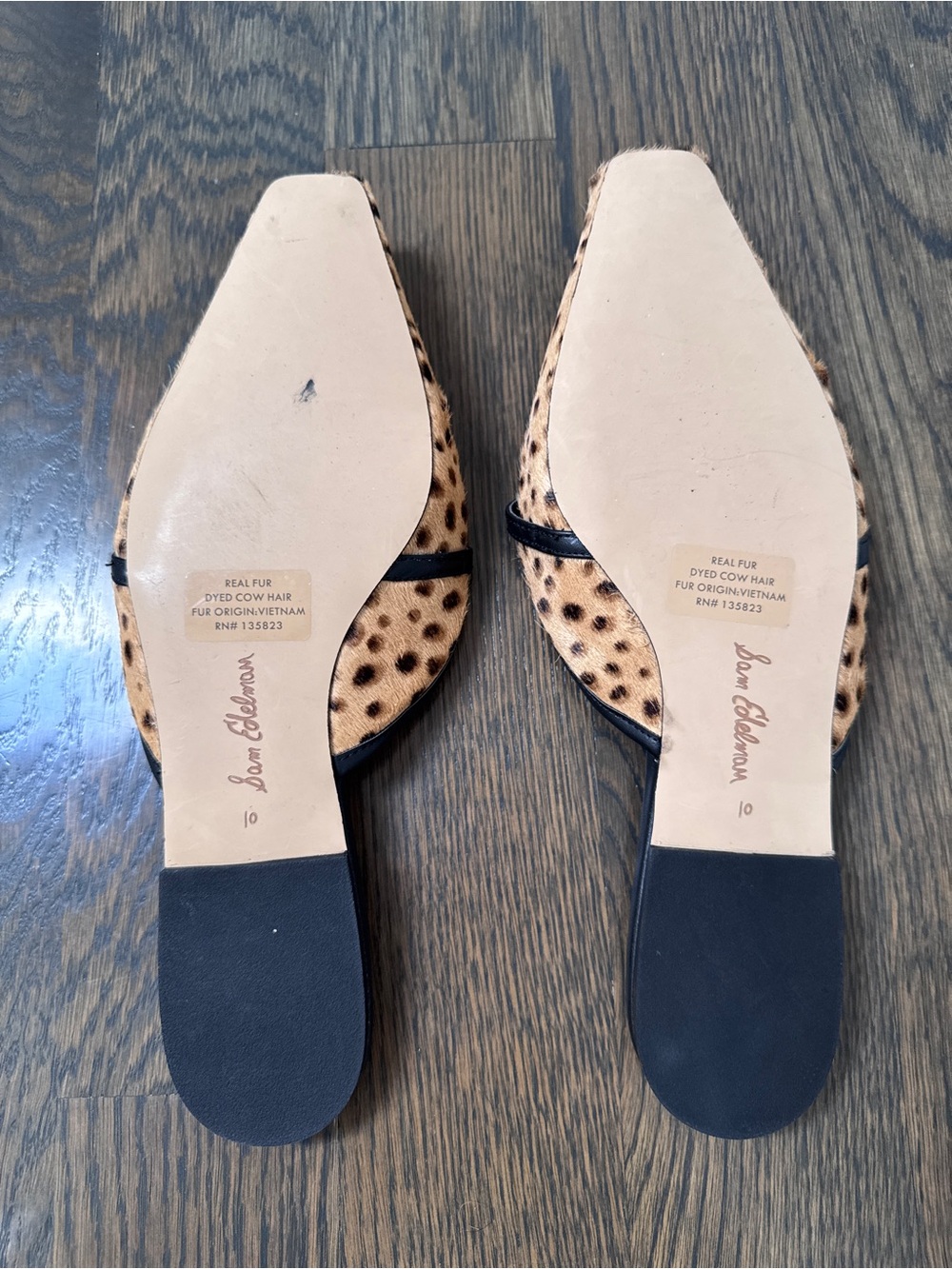 Sam Edelman - Leopard Print Pointed Mule with Black Trim - Picture 3 of 4